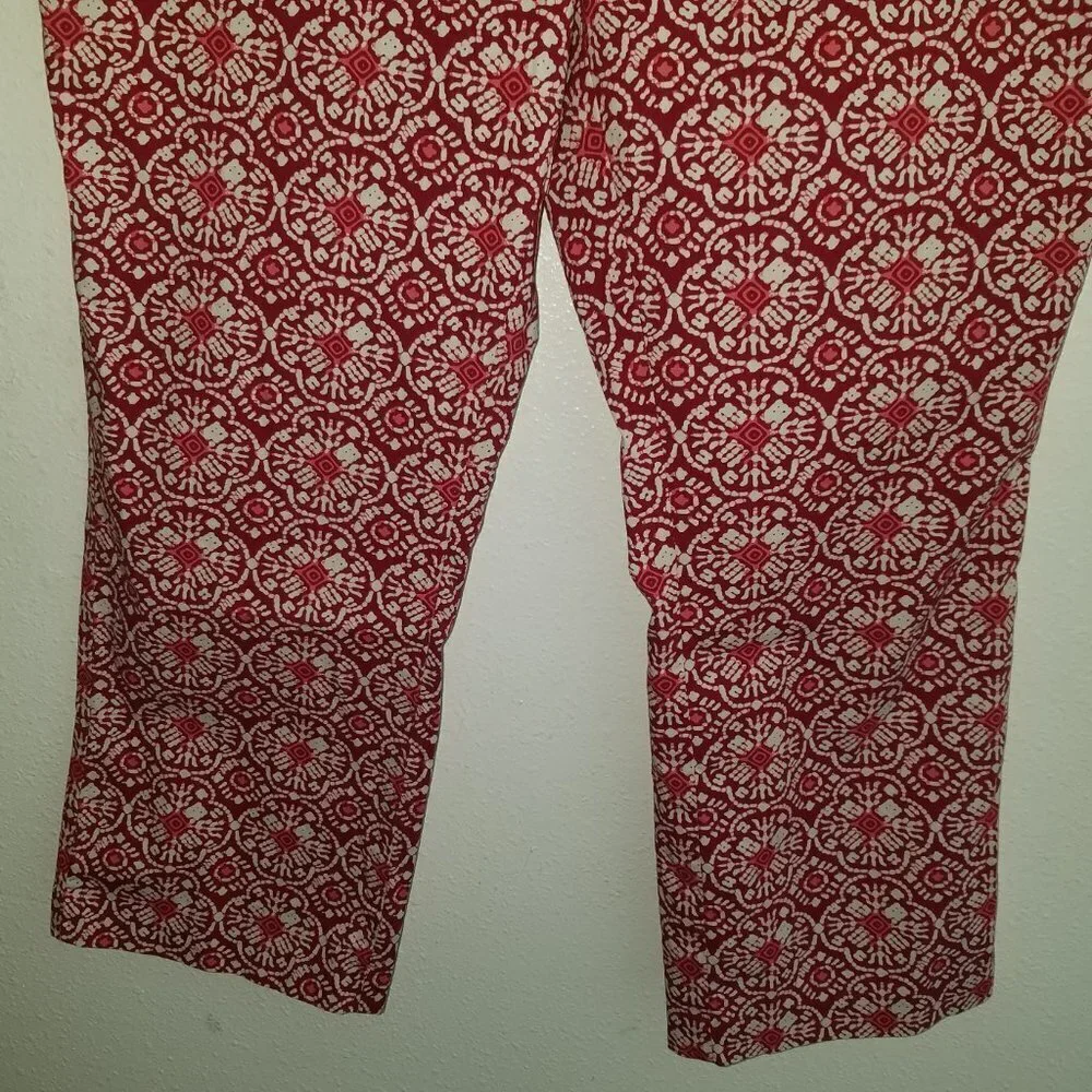 Old Navy Maternity Capri Pants Red White Size Medium Panel
